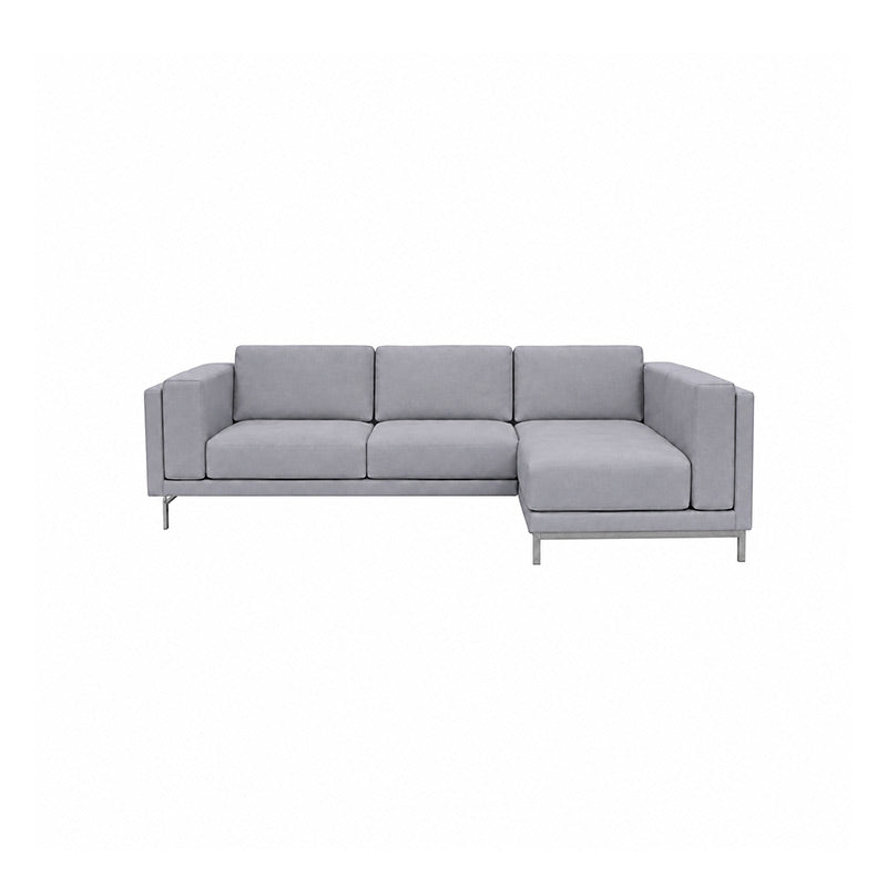 Nockeby 3 Seat Sofa with Right Chaise Cover-Corduroy Gray