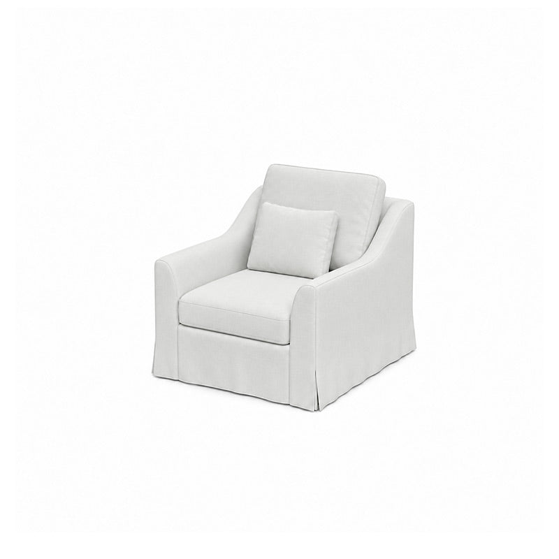 Färlöv Armchair Cover-Canvas Pure white