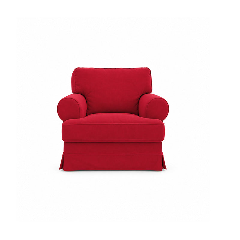 Barkaby Armchair Cover-Structural Weave red