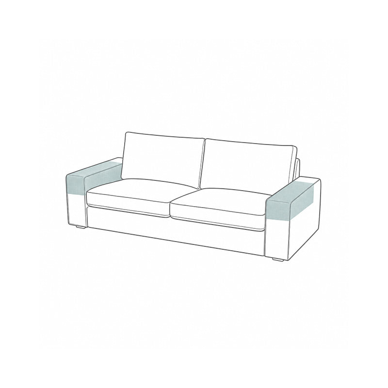 Square Sofa Armrest Covers-Microfiber Mint