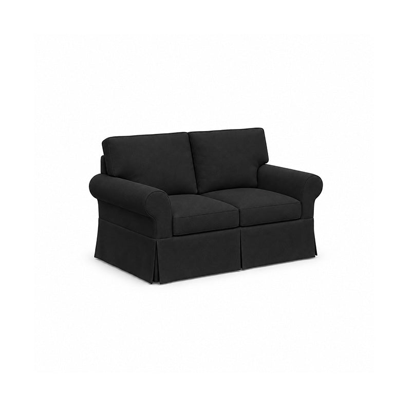 Pottery Barn Basic 2 Seater Sofa-Microfiber Black