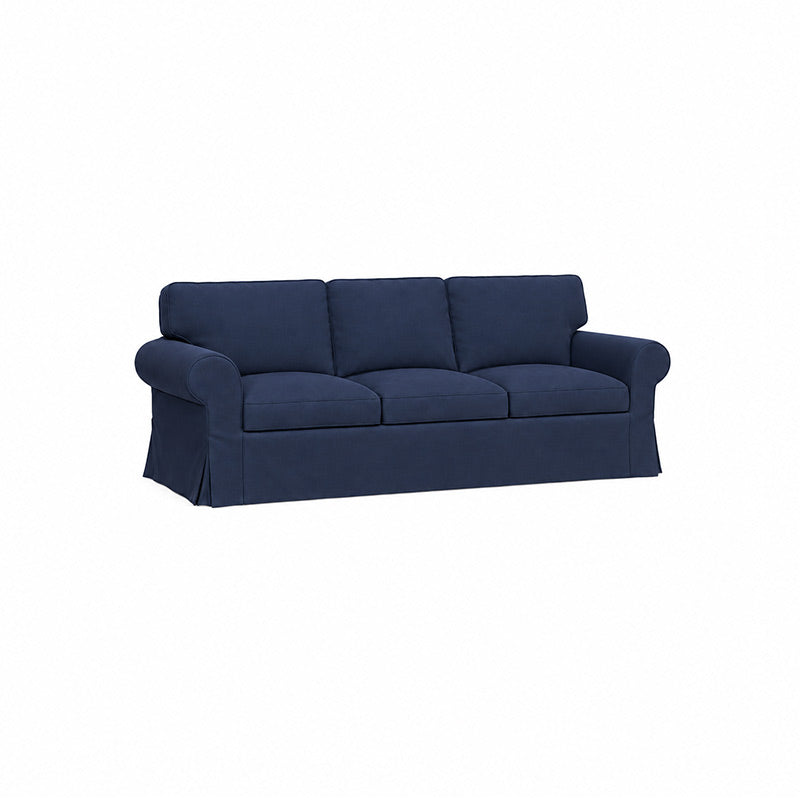 Ektorp 3.5 Seater Sofa Cover-Structural Weave navy