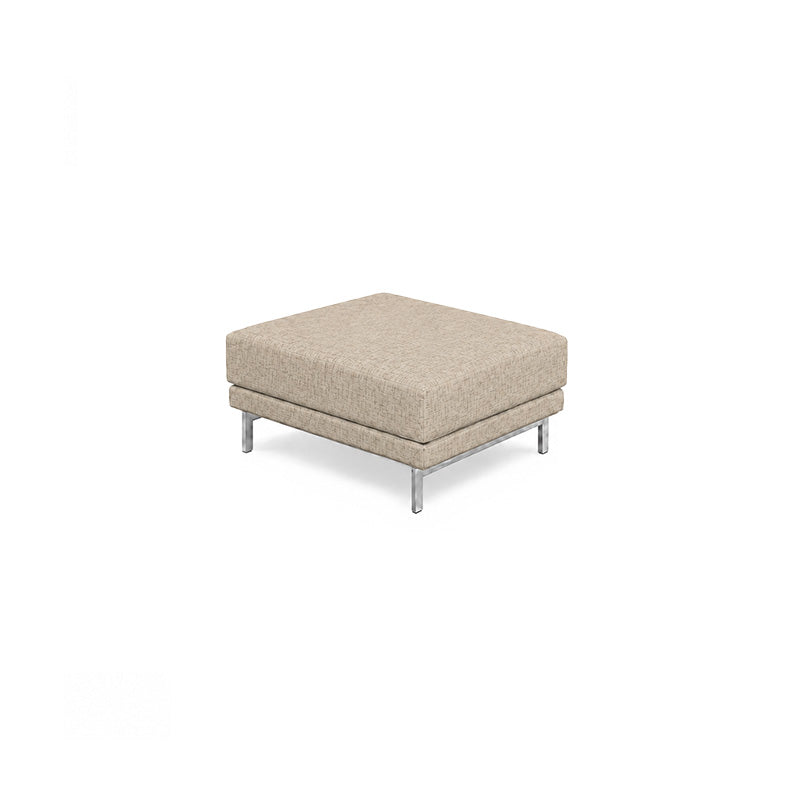 Nockeby Footstool Cover-Patterned Weave Cream