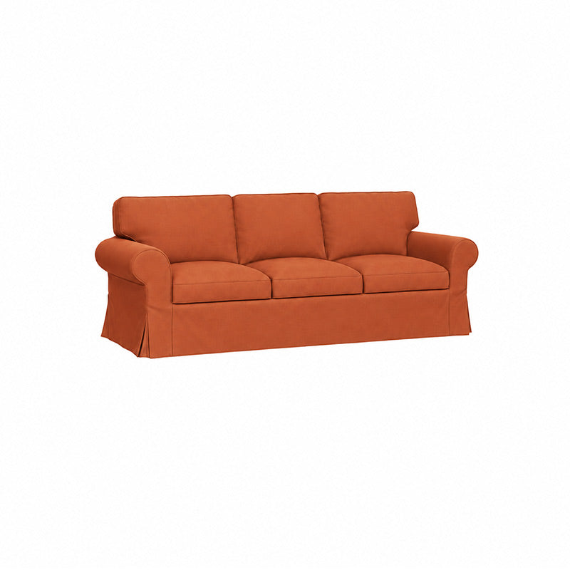 Ektorp 3.5 Seater Sofa Cover-Microfiber Terra mauve