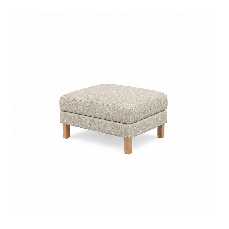 Karlstad Footstool Cover-Patterned Weave Cream