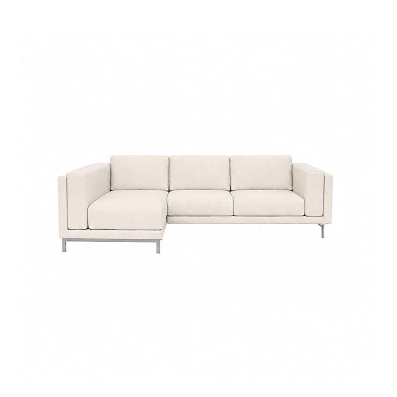 Nockeby 3 Seat Sofa with Left Chaise Cover-Velvet Beige