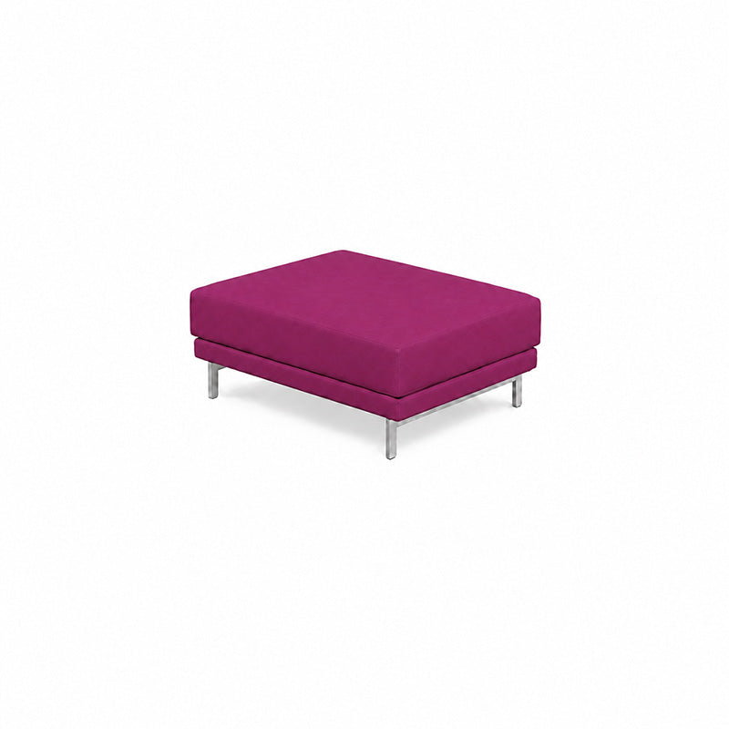 Nockeby Footstool Cover-Canvas Berry plum