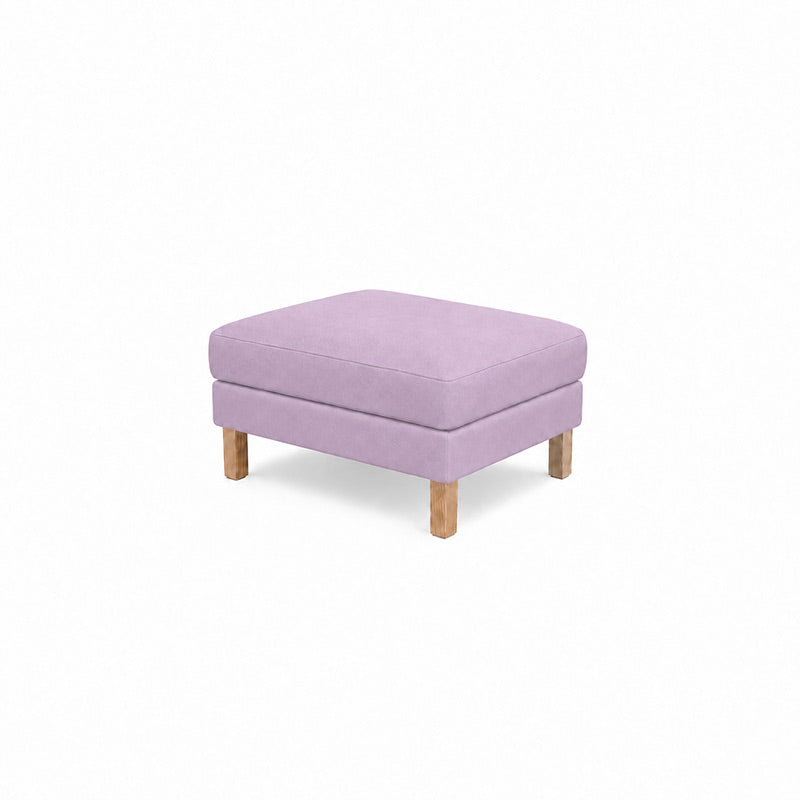 Karlstad Footstool Cover-Velvet Dusty rose