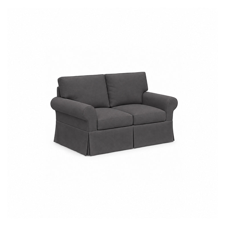 Pottery Barn Basic 2 Seater Sofa-Velvet gray