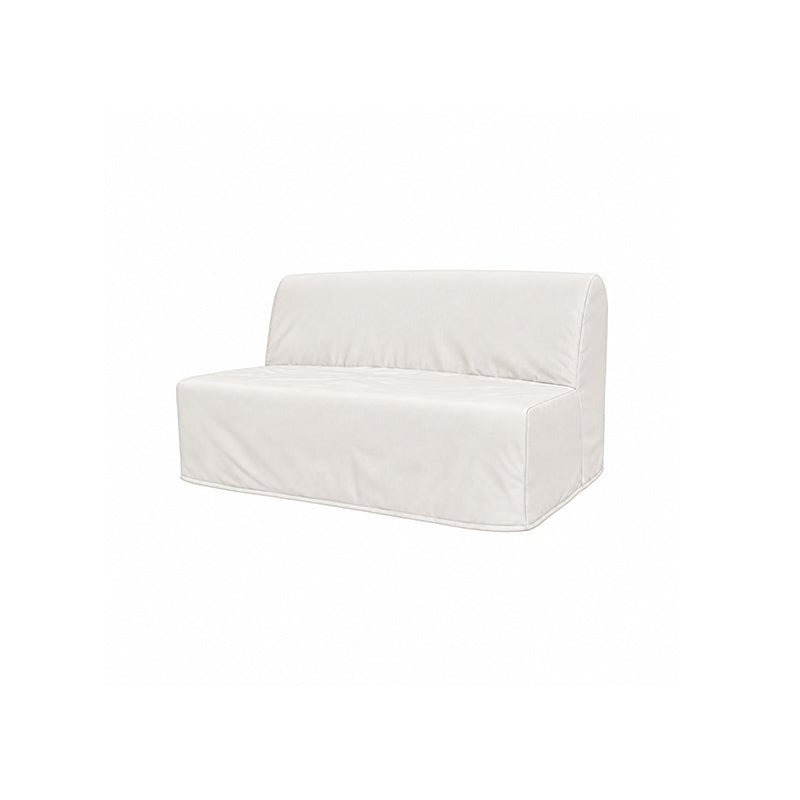 Lycksele 2 Seater Sofa Bed Cover-Corduroy Silver White