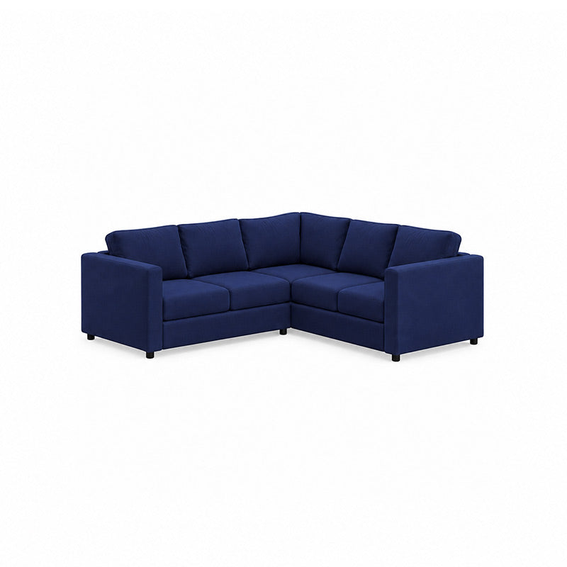 Finnala 4 Seat Corner Sofa Cover-Velvet cobalt blue