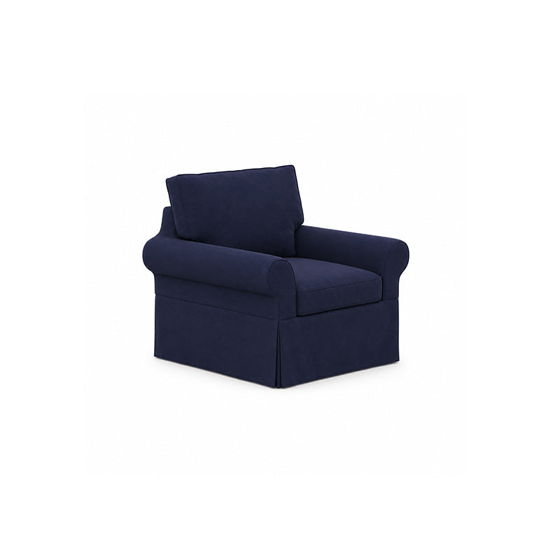 POTTERY BARN Basic Chair Cover-Chenille Midnight
