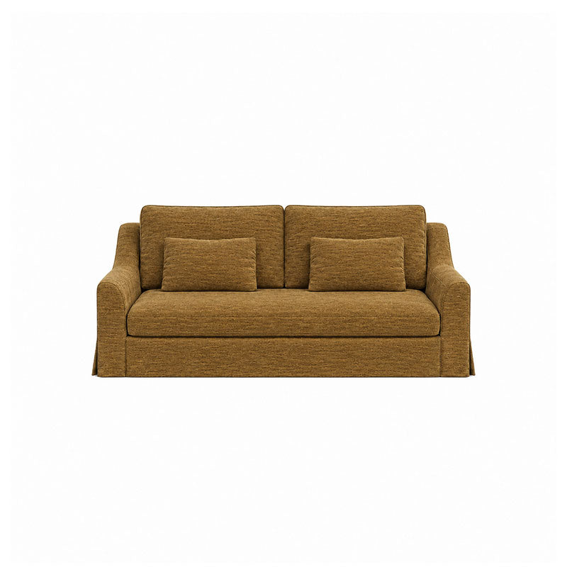 Färlöv 3 Seater Sofa Cover-Patterned Weave Antique Gold