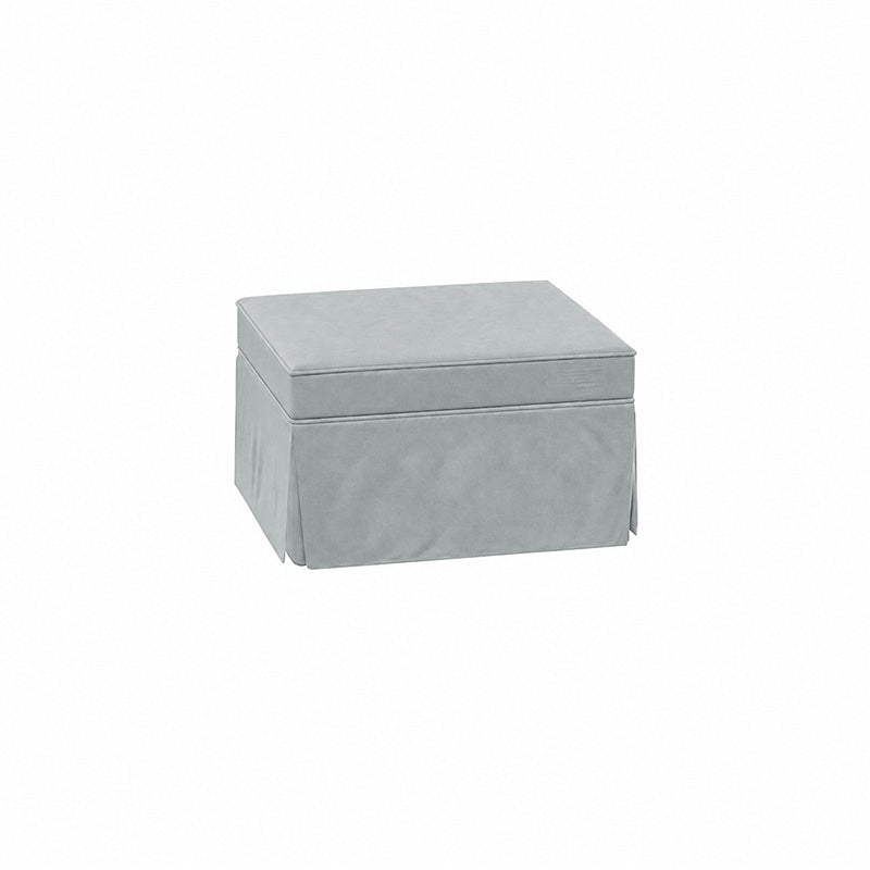 Pottery Barn Basic Ottoman-Corduroy Gray