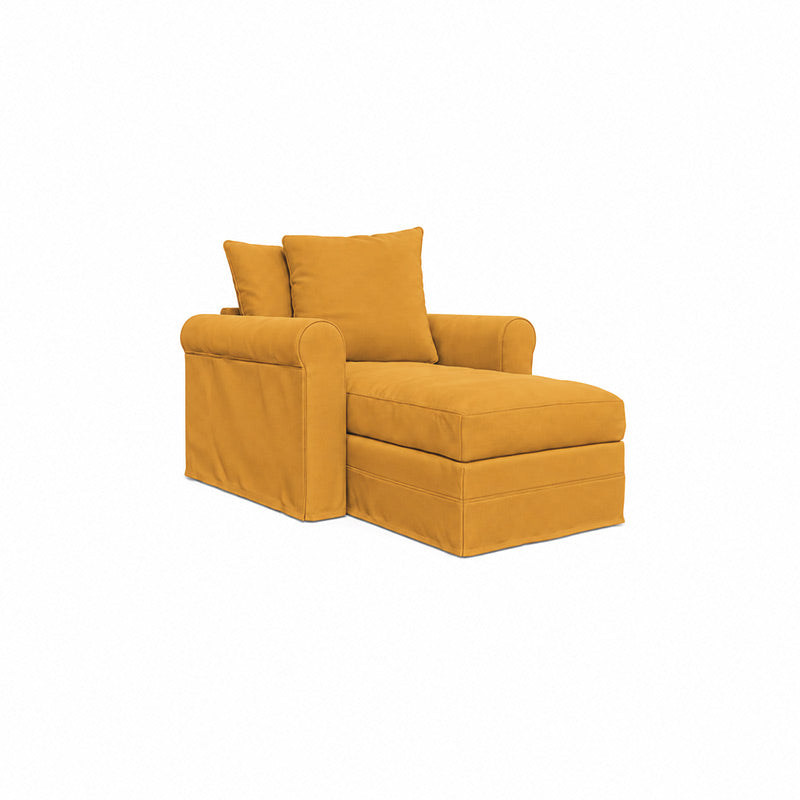 Grönlid Chaise Lounge Cover-Corduroy Mustard