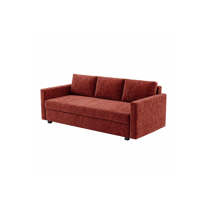 FRIHETEN 3-Seater Sofa Bed Cover-Chenille Burnt Brick