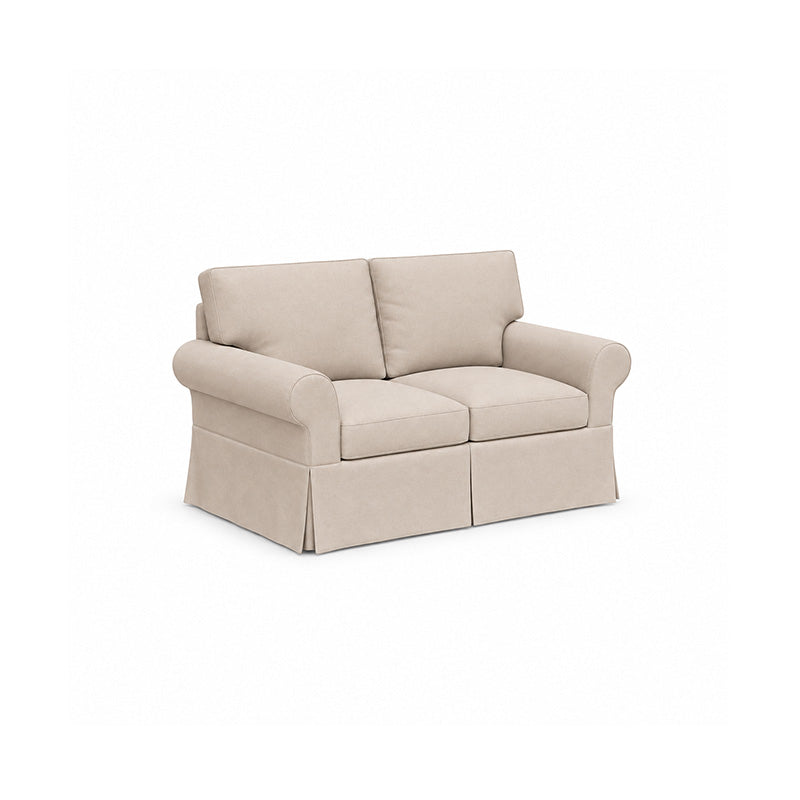 Pottery Barn Basic 2 Seater Sofa-Microfiber Camel