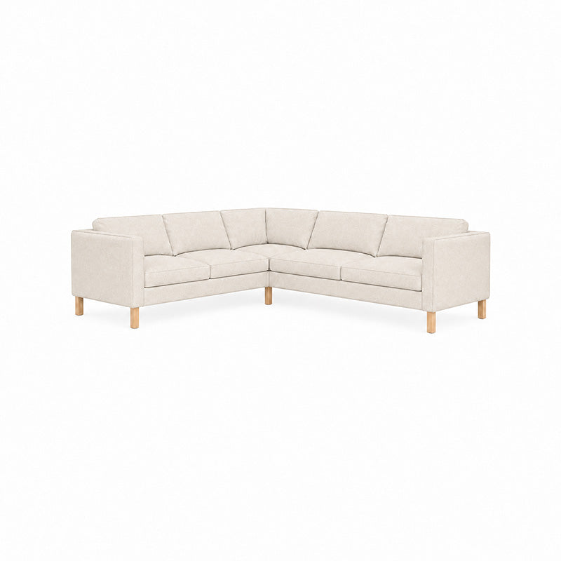 KARLSTAD Corner Sofa Cover (2+3)-Corduroy Silver White
