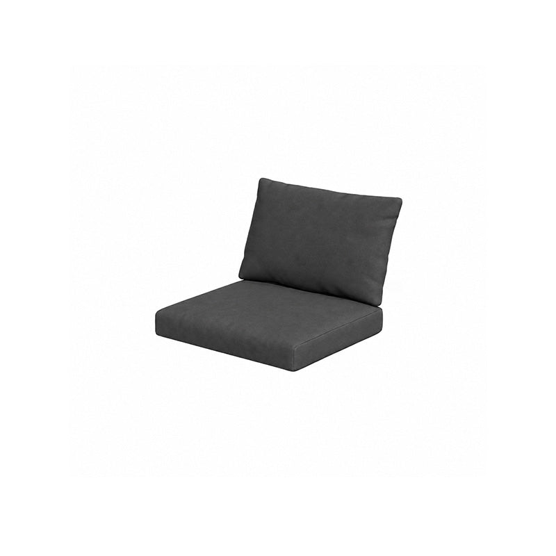 Stockholm Rattan Chair Cushion Cover Set-Canvas Charcoal