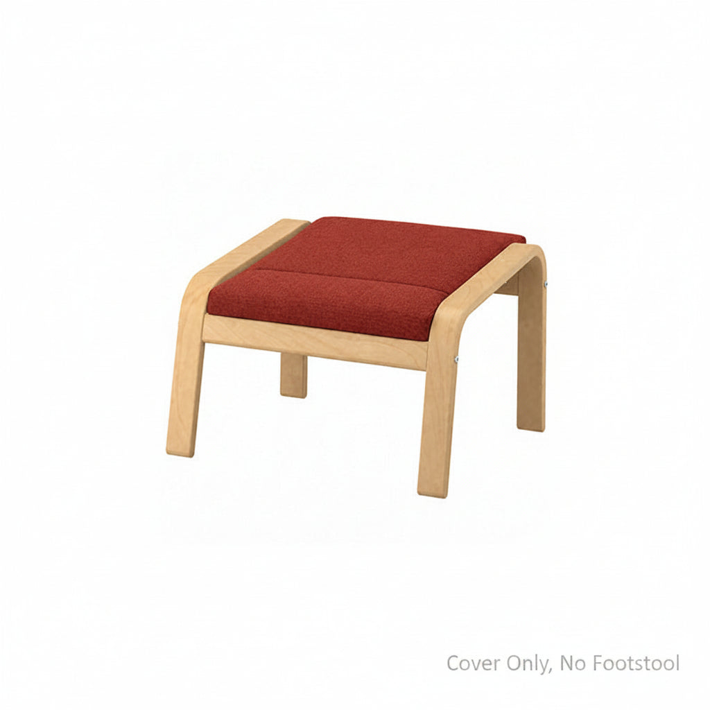 POANG Footstool Cover 1-Chenille Burnt Brick