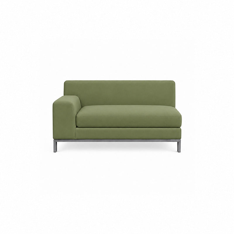 Kramfors 2 Seater Sofa with Left Arm Cover-Chenille Cypress Green