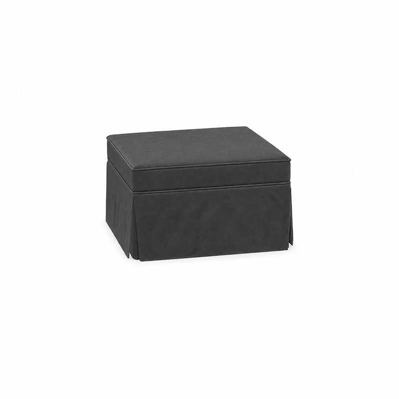 Pottery Barn Basic Ottoman-Chenille Graphite
