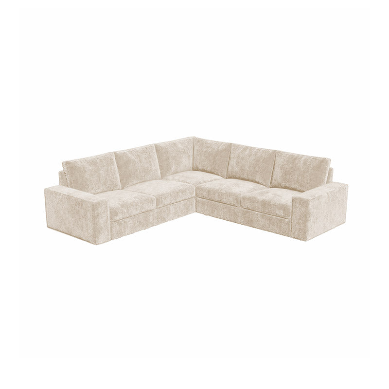 KIVIK Funda de sofá de esquina de 4 plazas-Chenille Buttermilk