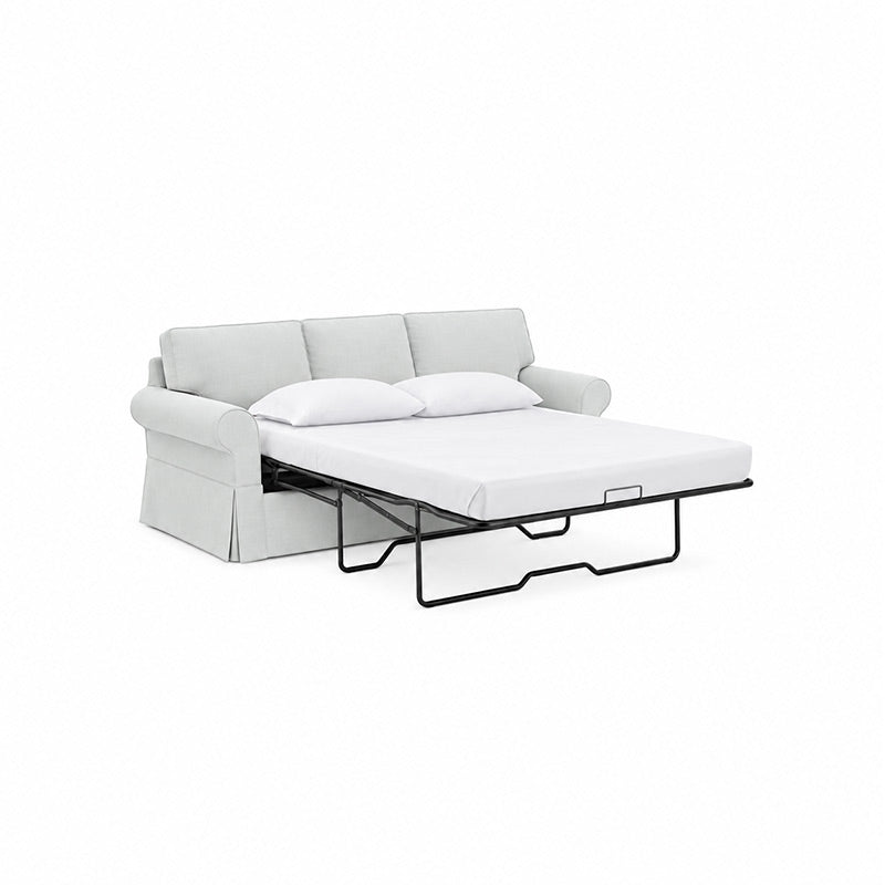 Pottery Barn Basic Sleeper Sofa Cover-Canvas Pure white