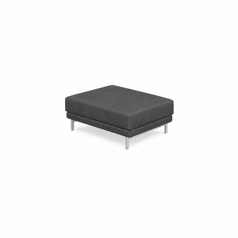 Nockeby Footstool Cover-Microfiber Ash
