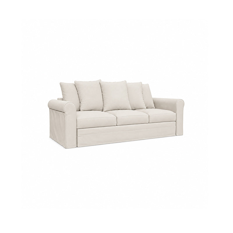 Grönlid 3 Seater Sofa Cover-Corduroy Silver White