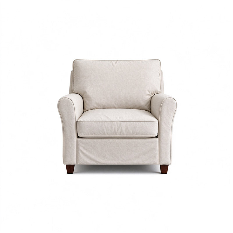 Angby Armchair Cover-Chenille Buttermilk