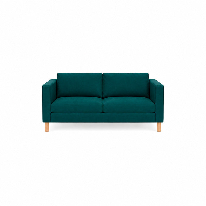 Karlstad 2 Seater Sofa Cover-Velvet peacock