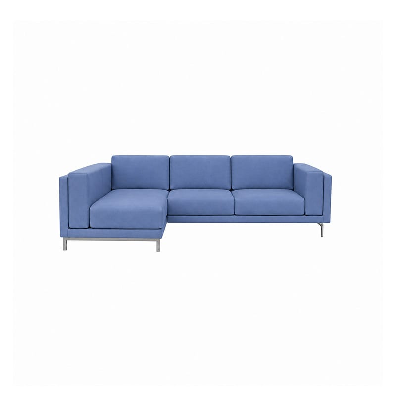 Nockeby 3 Seat Sofa with Left Chaise Cover-Structural Weave Powder blue