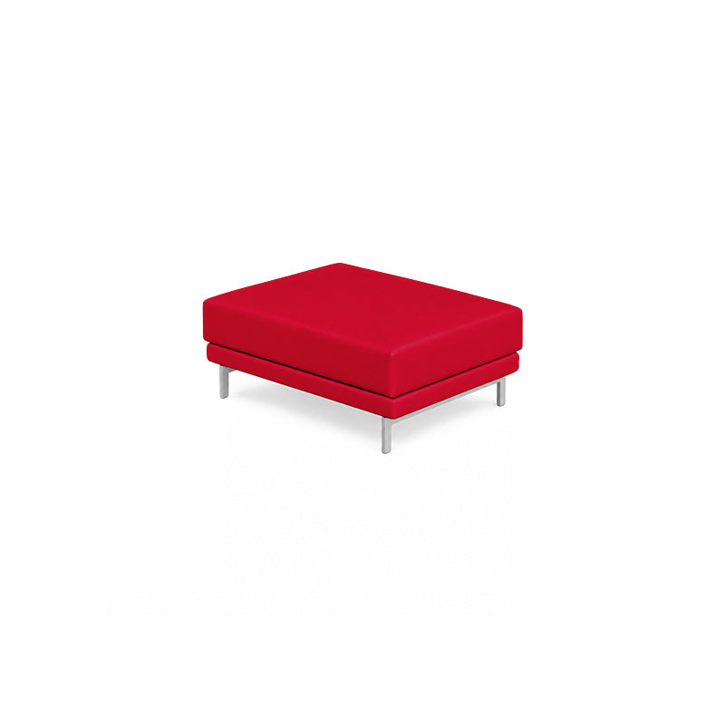 Nockeby Footstool Cover-Structural Weave red