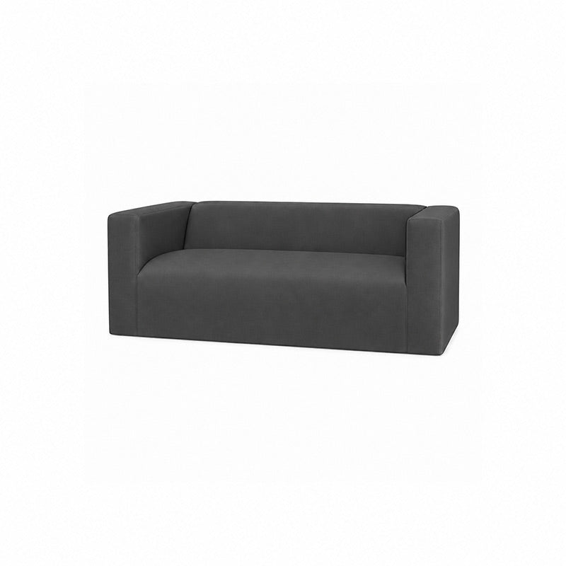 Klippan 2 Seater LongSkirt Sofa Cover-Chenille Graphite