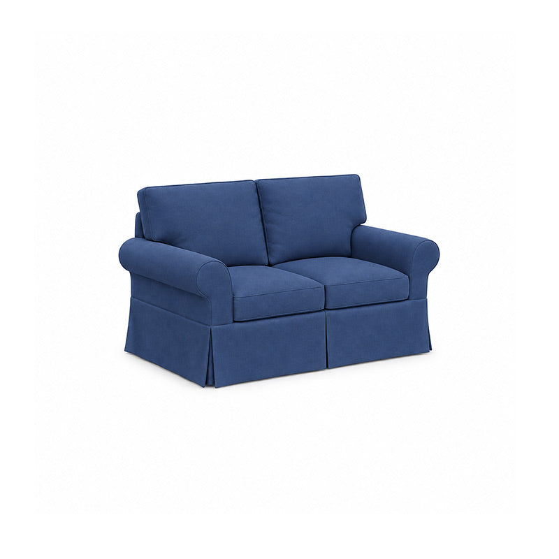 Pottery Barn Basic 2 Seater Sofa-Canvas Deep blue