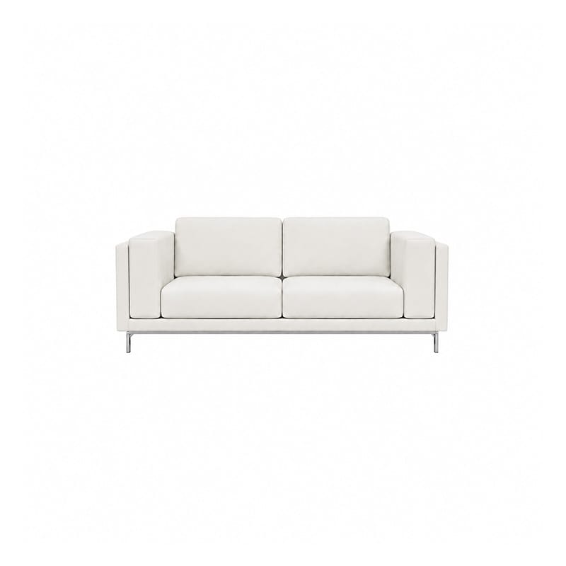 Nockeby 2 Seater Sofa Cover-Canvas Pure white