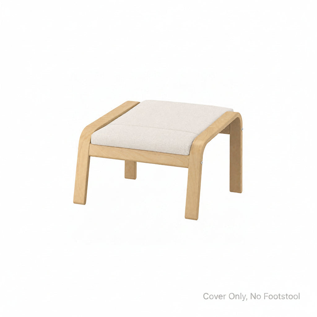 POANG Footstool Cover 1-Microfiber lvory