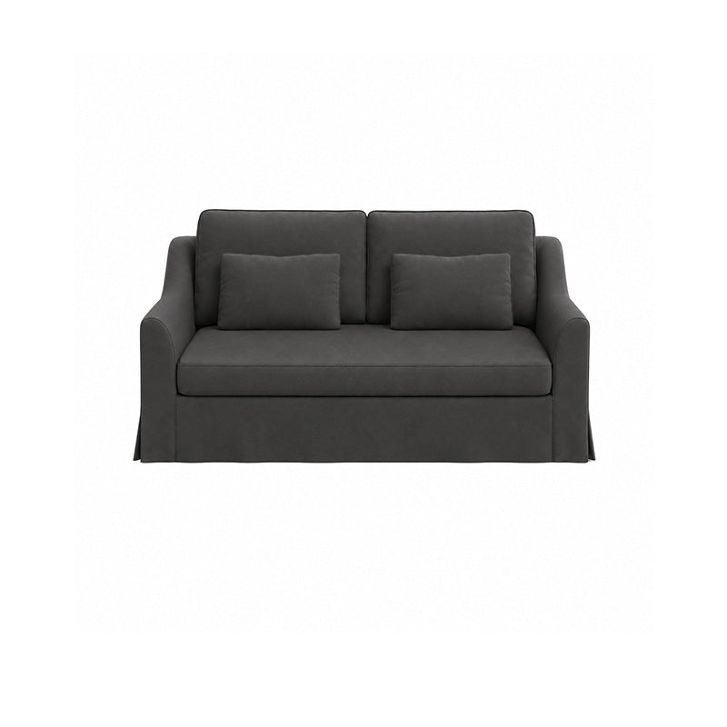 Färlöv 2 Seater Sofa Cover-Structural Weave Charcoal