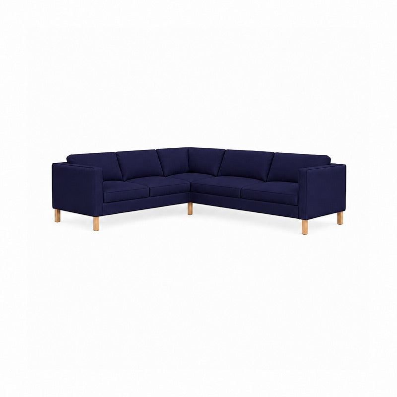 KARLSTAD Corner Sofa Cover (2+3)-Microfiber Navy-blue