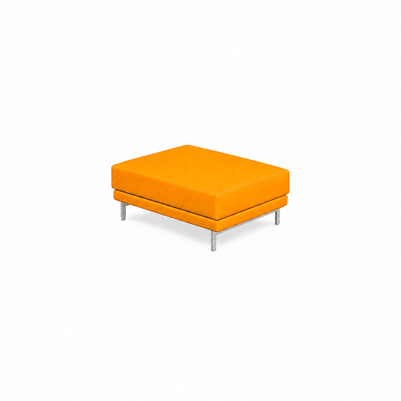 Nockeby Footstool Cover-Structural Weave mango