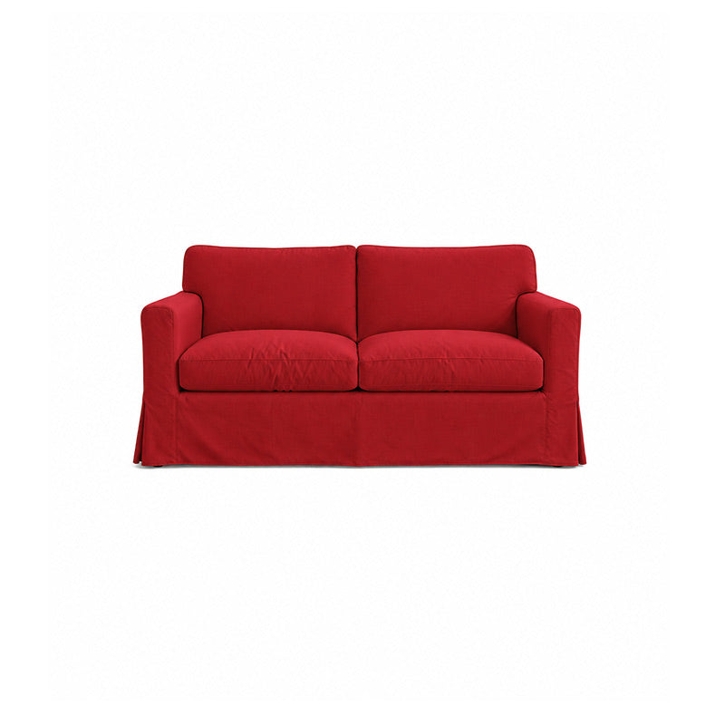 Sandby 2 Seater Sofa Cover-Structural Weave red