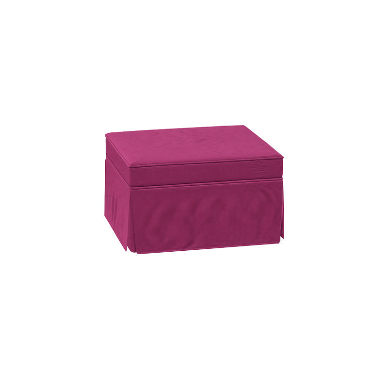 Pottery Barn Basic Ottoman-Canvas Berry plum