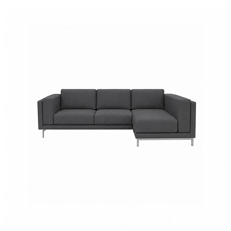 Nockeby 3 Seat Sofa with Right Chaise Cover-Structural Weave Charcoal