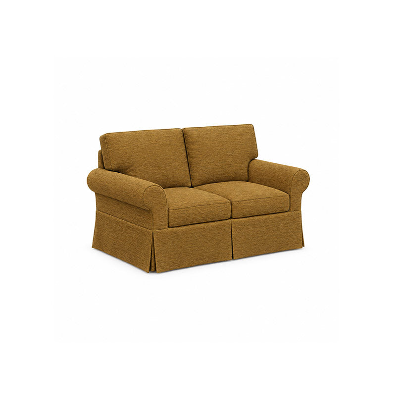Pottery Barn Basic 2 Seater Sofa-Patterned Weave Antique Gold