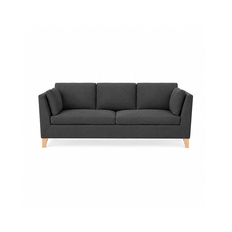 Stockholm 3 Seater Sofa Cover-Structural Weave Charcoal