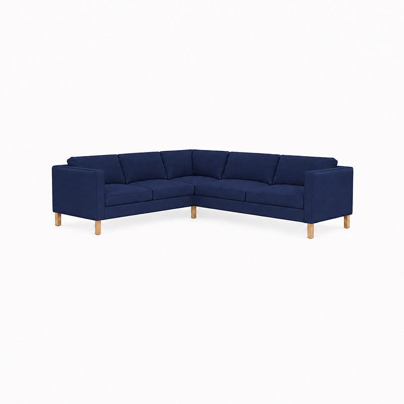 KARLSTAD Corner Sofa Cover (2+3)-Canvas Deep blue