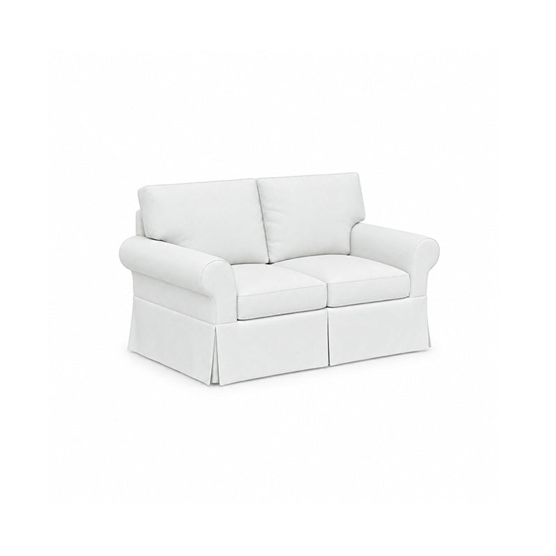 Pottery Barn Basic 2 Seater Sofa-Canvas Pure white