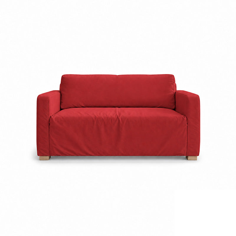 Solsta Sofa Bed Cover-Chenille Burnt Brick