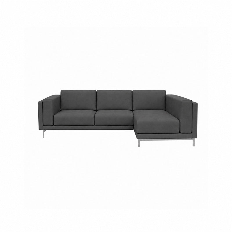 Nockeby 3 Seat Sofa with Right Chaise Cover-Chenille Graphite